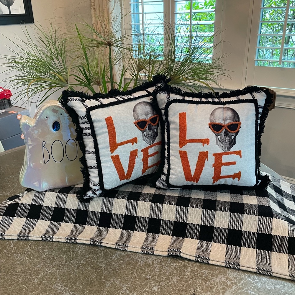 SWEET STREET” SKELETON LOVE HALLOWEEN PILLOWS